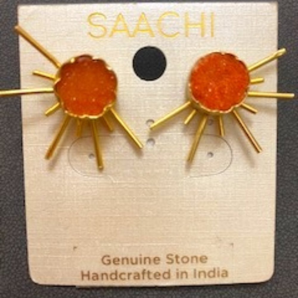 SAACHI genuine stone handcrafted earrings